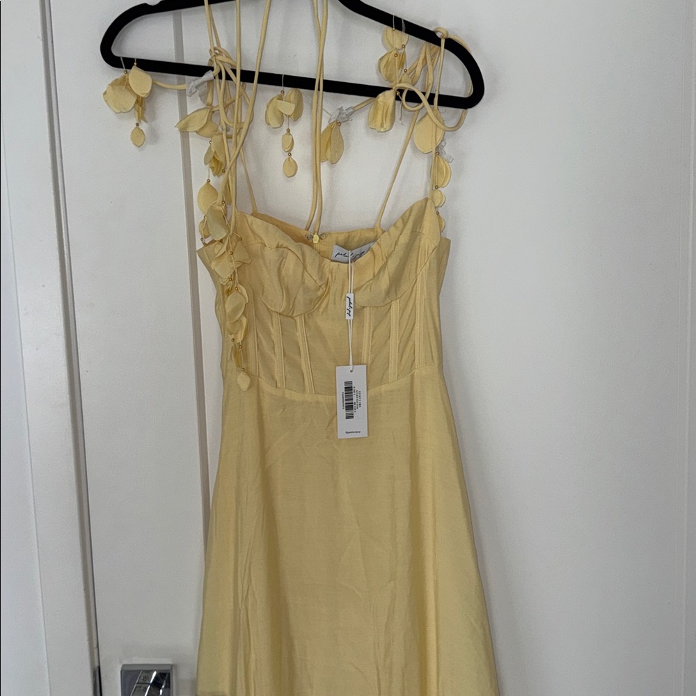 Petal & Pup Butter Yellow Cream Della Midi Dress - Picture 4 of 7
